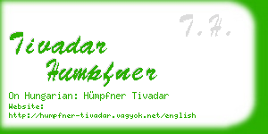 tivadar humpfner business card
